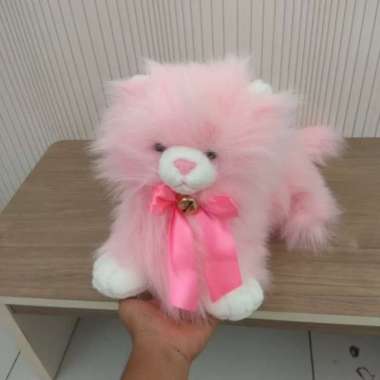 Promo boneka kucing anggora jumbo warna pink lucu Murah
