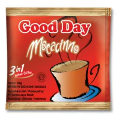 Promo Harga Good Day Instant Coffee 3 in 1 Mocacinno per 10 sachet 20 gr - Blibli