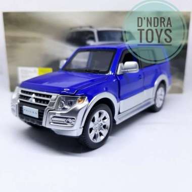 Miniatur mobil Mitsubishi Pajero - Biru Diecast Pajero Jackiekim 1:32