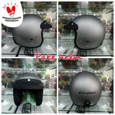 HELM CARGLOSS CFM CF RETRO SILVER DOF HELM BOGO CARGLOS HALF FACE M
