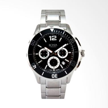 Bonia Jam Tangan Pria - Silver Black [B868-1335C]