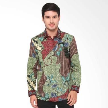 Asana Talama Long Sleeves Kemeja Batik Pria - Green