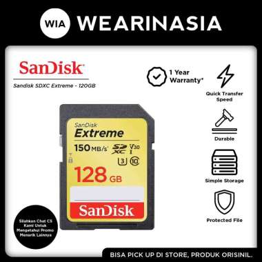 Sandisk SD Card Extreme 32/64/128 GB Kartu Memory Kamera Original 128GB