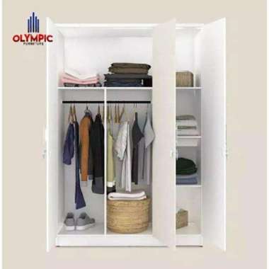Lemari Pakaian Olympic 3 Pintu Cermin Minimalis HESIAN