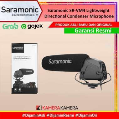 KameraKamera Saramonic SR-VM4 Lightweight Directional Condenser Microphone Hitam