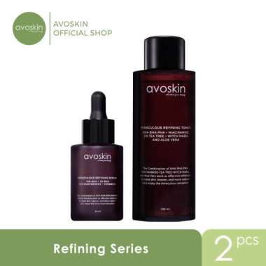 Avoskin Miraculous Refining Series - Serum + Toner - Pencerah Wajah Kusam - Toner Eksfoliasi - Serum