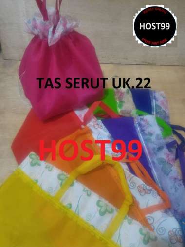 TAS SERUT TAS BERKAT HANTARAN BEKAL KAIN SPUNDBOND TEBAL BESAR 22X22 MULTICOLOR