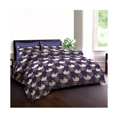 King Rabbit Single Motif Blue Whale Jeans Bed Cover