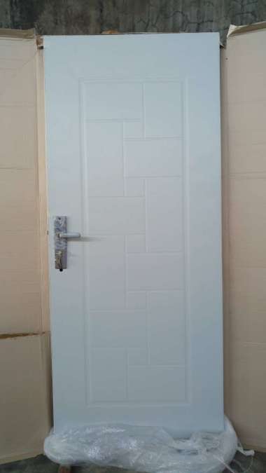 Pintu Baja Kodai TX-07 Handle Kunci Special Edition Warna Putih Motif Puzzle