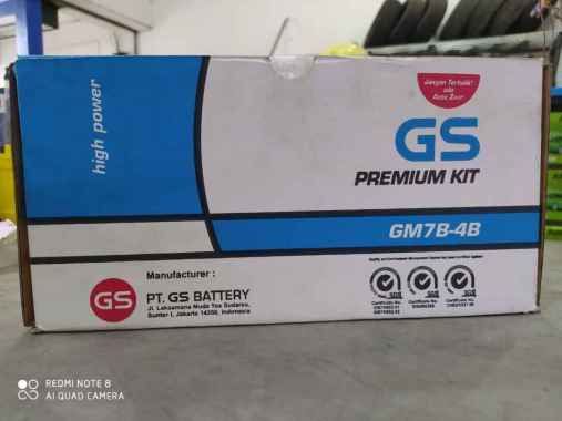 Aki Motor GS Astra GM7-4B 12V 7Ah Basah untuk Honda Tiger, Yamaha Nouvo, Scorpio