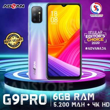 Advan G9 Pro 6/64GB Blue Purple Green / Biru Ungu Hijau 4K Power Gaming RESMI ADVAN