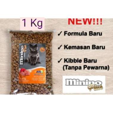 Minino plus repack 1 kg makanan kucing repack 1kg