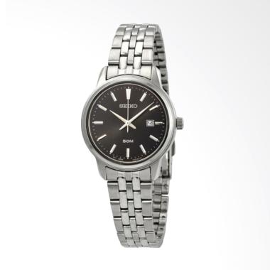 Seiko Neo Classic SUR663P1 Black Dial Stainless Steel Ladies Watch Jam Tangan Wanita Silver/ Black