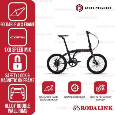 Polygon Sepeda Lipat Urbano 3 Black