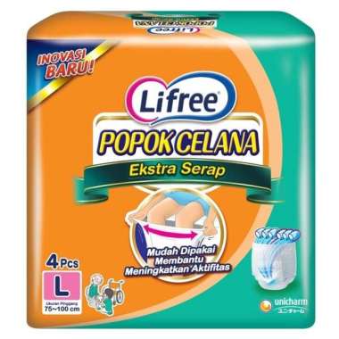 Promo Harga Lifree Popok Celana Ekstra Serap L4 4 pcs - Blibli