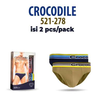 Crocodile Underwear Briefs Celana Dalam Pria - Multicolor [2 Pcs/ 521-278] L Multicolor