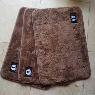 Keset Kaki Serap Air Kamar Mandi Toilet Wc Bahan Halus Lembut Bulu Lap - Abu-abu ORIGINAL 100 % Mult