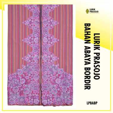 Lurik Prasojo Bahan Abaya Bordir Pink