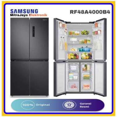 SAMSUNG KULKAS SIDE BY SIDE 4 PINTU RF48A4000B4 MULTIDOOR REFRIGERATOR