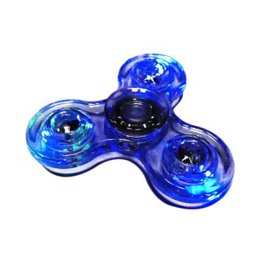 Fidget Spinner LED Transparant Mainan Edukasi - Biru