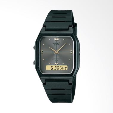 CASIO Resin Band Analog Digital Jam Tangan Unisex - Hitam [AW-48HE-8A] Hitam