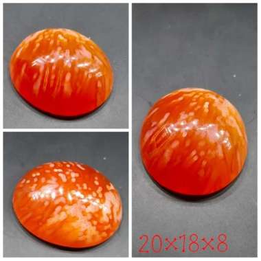 Natural Batu Akik Motif Gambar Telur Kepiting Unik Antik