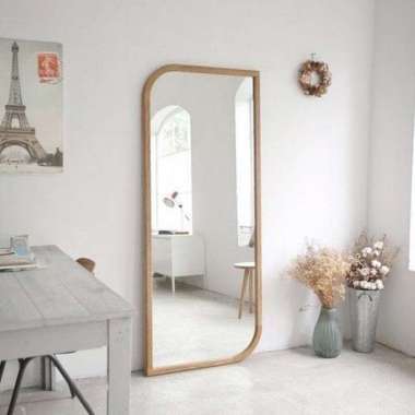 Standing Mirror Minimalis Cermin Kayu Minimalis