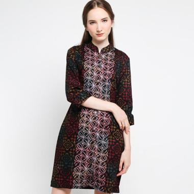 Batik Arjunaweda Women 19094037 Kawung Pelangi Sackdress Wanita - Merah