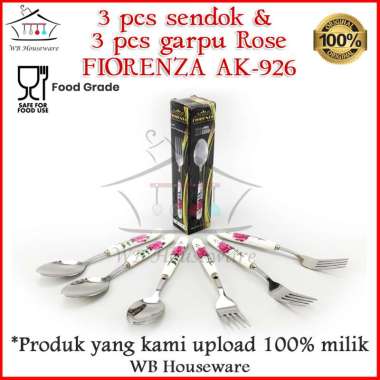 sendok garpu set makan motif rose fiorenza AK-926