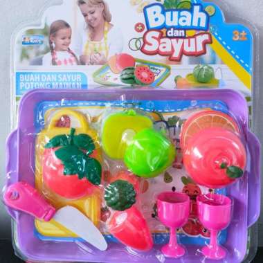 MAINAN BUAH-BUAHAN POTONG DAN SAYURAN SET MIKA MF 37