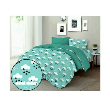 Sprei Waterproof Biru Tua Polos 160x200x20cm. Source · Ellenov Katun Lokal Premium Motif Cloudy Set