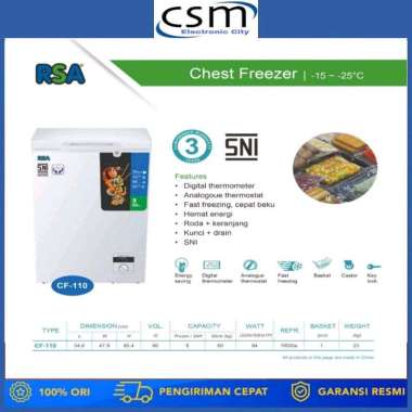 Chest Freezer RSA CF-100 / CF-110 Freezer Box RSA CF100 / CF110 GARANSI RESMI