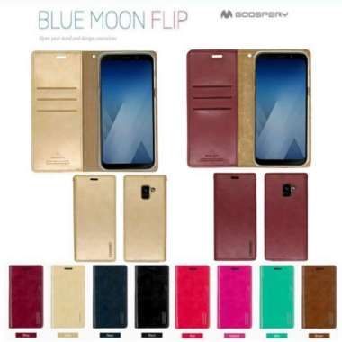 Flip Case Samsung Galaxy A8 Plus 2018Goospery Bluemoon Flip Cover Case Sarung Original Gold