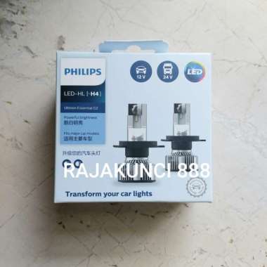 Philips Ultinon Essential G2 H4 6500K Bohlam LED putih lampu mobil H4