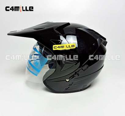 Harga Helm Semi Cross Double Visor 