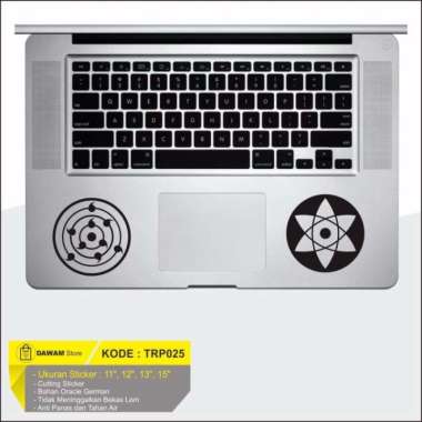 Decal Sticker Trackpad Laptop Macbook Mata Naruto Sasuke