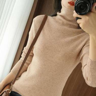 turtleneck swing sweater
