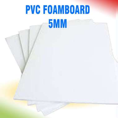 PVC Foam Board Lembaran putih 5mm ( 40cm x 60cm )