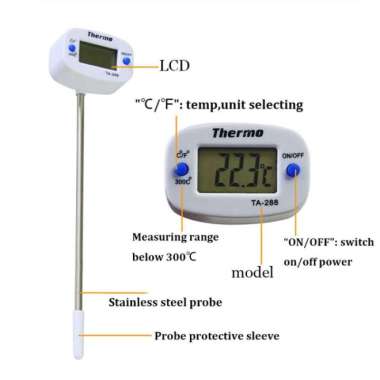 harga Digital Kitchen Thermometer Masak Suhu Air Kue Kopi Dapur Termometer Blibli.com
