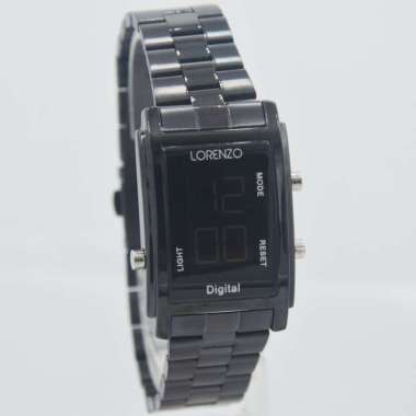 BERGARANSI 100% Jam Tangan Wanita LORENZO ORIGINAL DIGITAl Strap Stainless Steek Water Resistance L9