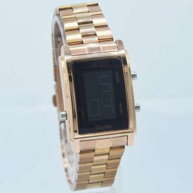 BERGARANSI 100% Jam Tangan Wanita LORENZO ORIGINAL DIGITAl Strap Stainless Steek Water Resistance L9