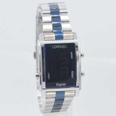 BERGARANSI 100% Jam Tangan Wanita LORENZO ORIGINAL DIGITAl Strap Stainless Steek Water Resistance L9