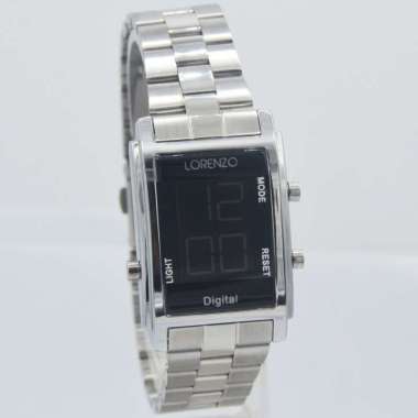 BERGARANSI 100% Jam Tangan Wanita LORENZO ORIGINAL DIGITAl Strap Stainless Steek Water Resistance L9