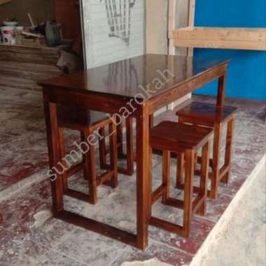 set meja cafe 1meja+4kursi uk.110x60x75 kursi standar