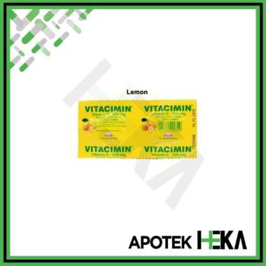Vitacimin Takeda Vitamin C 500 mg Strip isi 2 Tablet Lemon