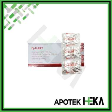 Q-Hart - Suplemen Makanan CoQ 10 dan Vitamin E Box isi 5x6 Tablet