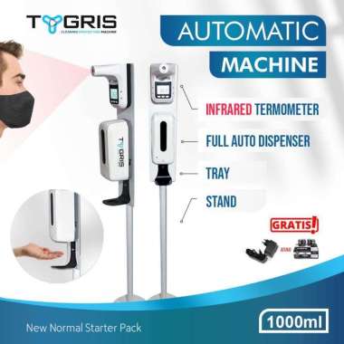 AUTOMATIC HAND SANITIZER DISPENSER + STAND +THERMOMETER K3PRO INFRARED TIPE SPRAY