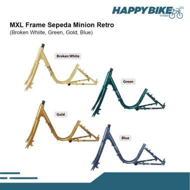 MXL Frame Sepeda Minion Retro Ukuran 20" Bahan Steel Bicycle Frame Gold