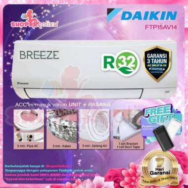 AC DAIKIN 1/2 PK FTP15AV14 STANDART MALAYSIA + INSTALASI PEMASANGAN unit only