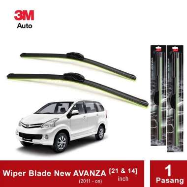 3M Wiper Frameless Mobil New Avanza, Ertiga, dan Ayla - 21 dan 14 inch Hitam